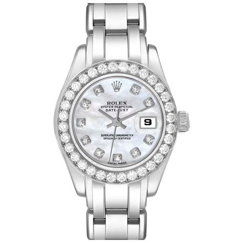 ladies white gold rolex pearlmaster|Rolex pearlmaster for sale.